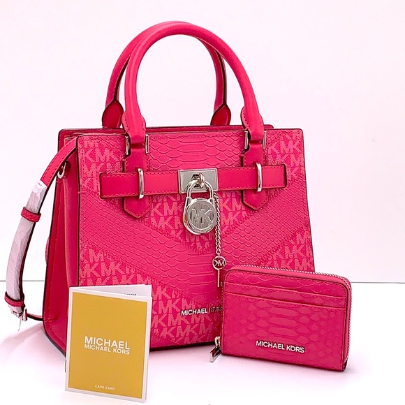 Michael Kors Hamilton Small Satchel Shoulder Crossbody Bag & Zip around wallet - Picture 1 of 16
